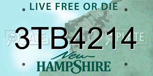 3TB4214 New Hampshire License Plate