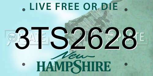 3TS2628 New Hampshire License Plate