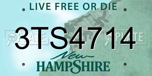 3TS4714 New Hampshire License Plate