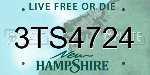 3TS4724 New Hampshire License Plate