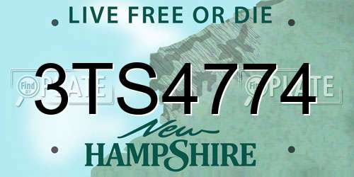 3TS4774 New Hampshire License Plate