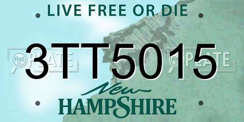 3TT5015 New Hampshire License Plate