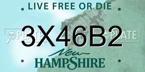3X46B2 New Hampshire License Plate