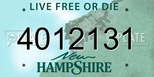 4012131 New Hampshire License Plate