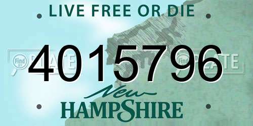 4015796 New Hampshire License Plate