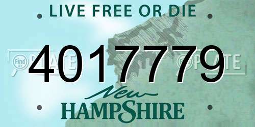 4017779 New Hampshire License Plate