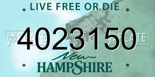 4023150 New Hampshire License Plate