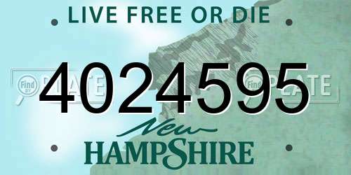 4024595 New Hampshire License Plate