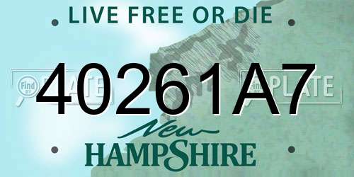 40261A7 New Hampshire License Plate