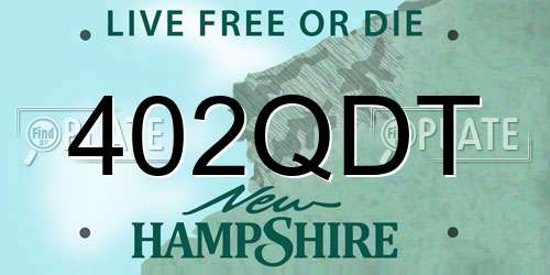 402QDT New Hampshire License Plate