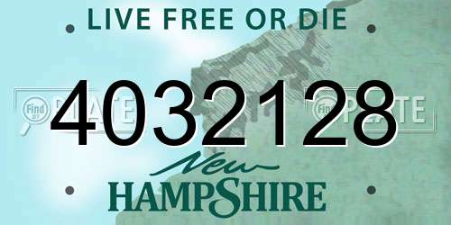 4032128 New Hampshire License Plate