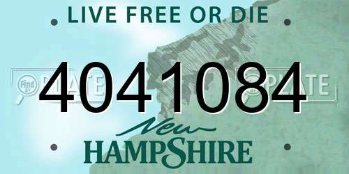 4041084 New Hampshire License Plate