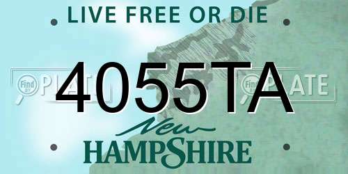 4055TA New Hampshire License Plate