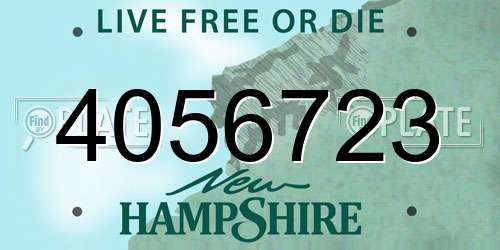 4056723 New Hampshire License Plate