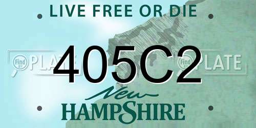 405C2 New Hampshire License Plate