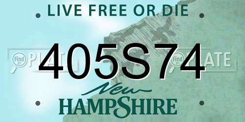 405S74 New Hampshire License Plate