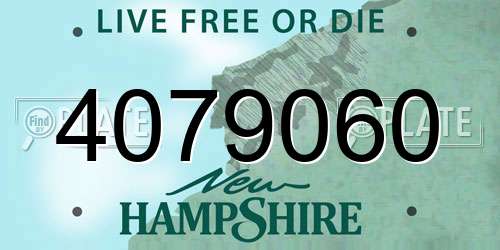 4079060 New Hampshire License Plate