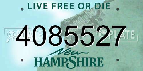 4085527 New Hampshire License Plate