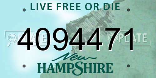 4094471 New Hampshire License Plate