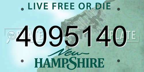 4095140 New Hampshire License Plate