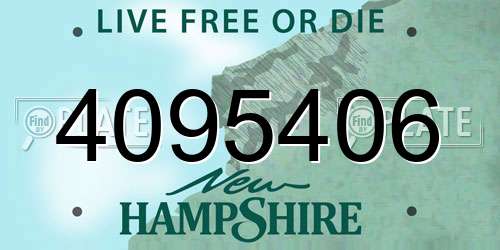4095406 New Hampshire License Plate