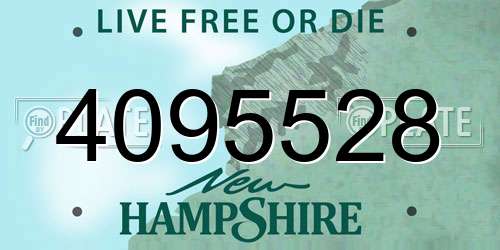 4095528 New Hampshire License Plate