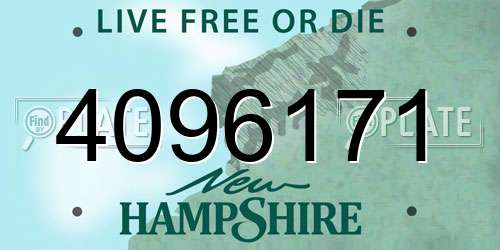 4096171 New Hampshire License Plate