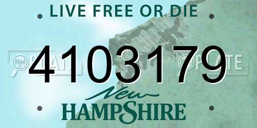 4103179 New Hampshire License Plate
