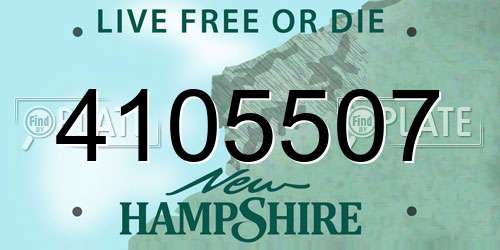 4105507 New Hampshire License Plate