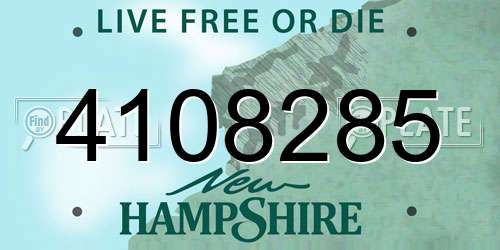 4108285 New Hampshire License Plate