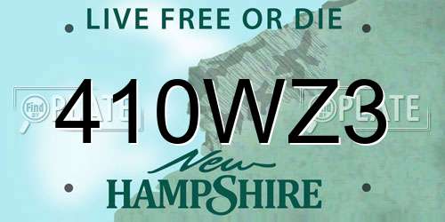 410WZ3 New Hampshire License Plate