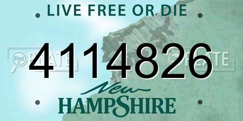 4114826 New Hampshire License Plate
