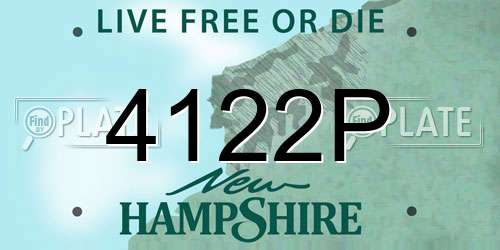 4122P New Hampshire License Plate
