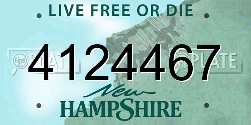 4124467 New Hampshire License Plate