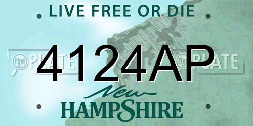 4124AP New Hampshire License Plate