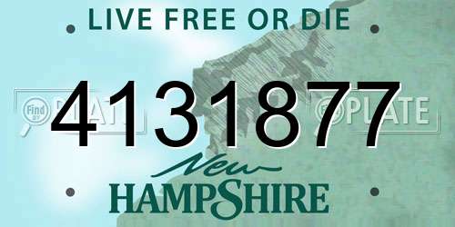 4131877 New Hampshire License Plate