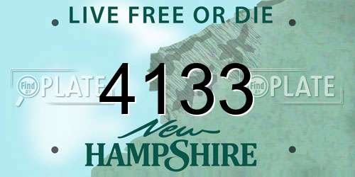 4133 New Hampshire License Plate