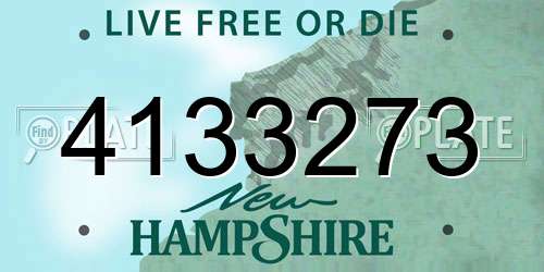 4133273 New Hampshire License Plate