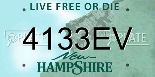 4133EV New Hampshire License Plate