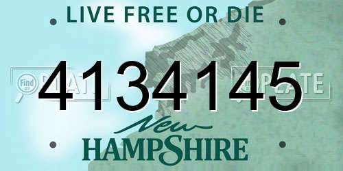 4134145 New Hampshire License Plate