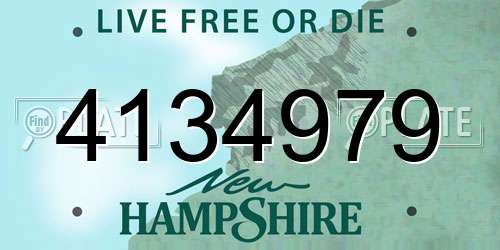 4134979 New Hampshire License Plate