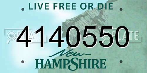 4140550 New Hampshire License Plate