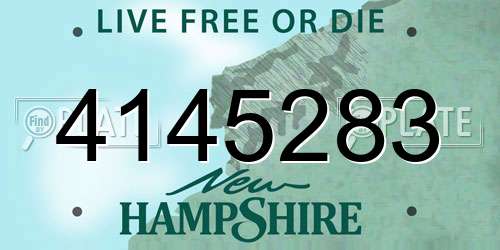 4145283 New Hampshire License Plate
