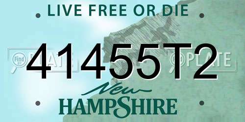 41455T2 New Hampshire License Plate