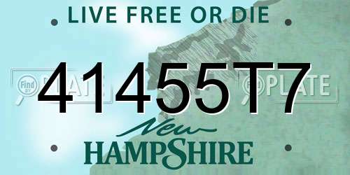 41455T7 New Hampshire License Plate