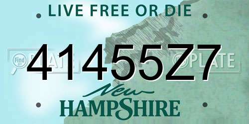 41455Z7 New Hampshire License Plate