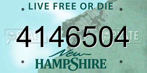 4146504 New Hampshire License Plate