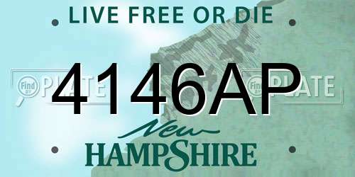 4146AP New Hampshire License Plate