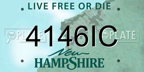 4146IC New Hampshire License Plate