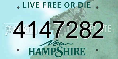 4147282 New Hampshire License Plate